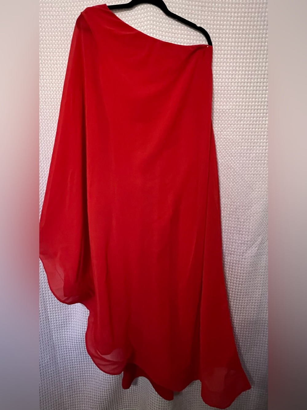 Elegant One-Shoulder Red Evening Dress